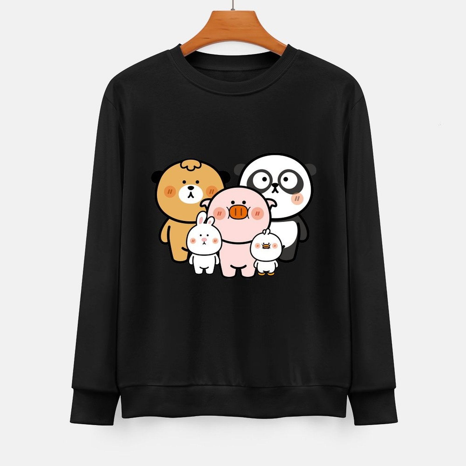 Front Patterned Long Sleeve TopSoftTouch Print-Ready